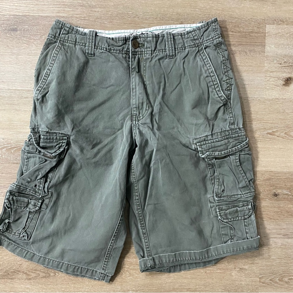 Vintage Y2K Route 66 Cargo Olive Green Shorts Men’s Size 32